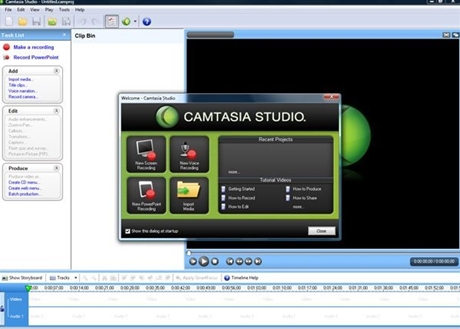 段階を追った手順--Camtasia Studio

　画面上で展開されるものを表現したいという場合、各種操作を記録できるCamtasia Studioというツールがデファクトスタンダードとなっている。Camtasia Studioには、音声のオーバーレイ機能や、YouTubeといった人気動画サイトに簡単にアップロードできる機能をはじめとして、あなたが必要とする機能がすべて搭載されているはずだ。